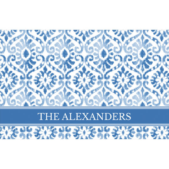 Shades of Blue Damask Placemats